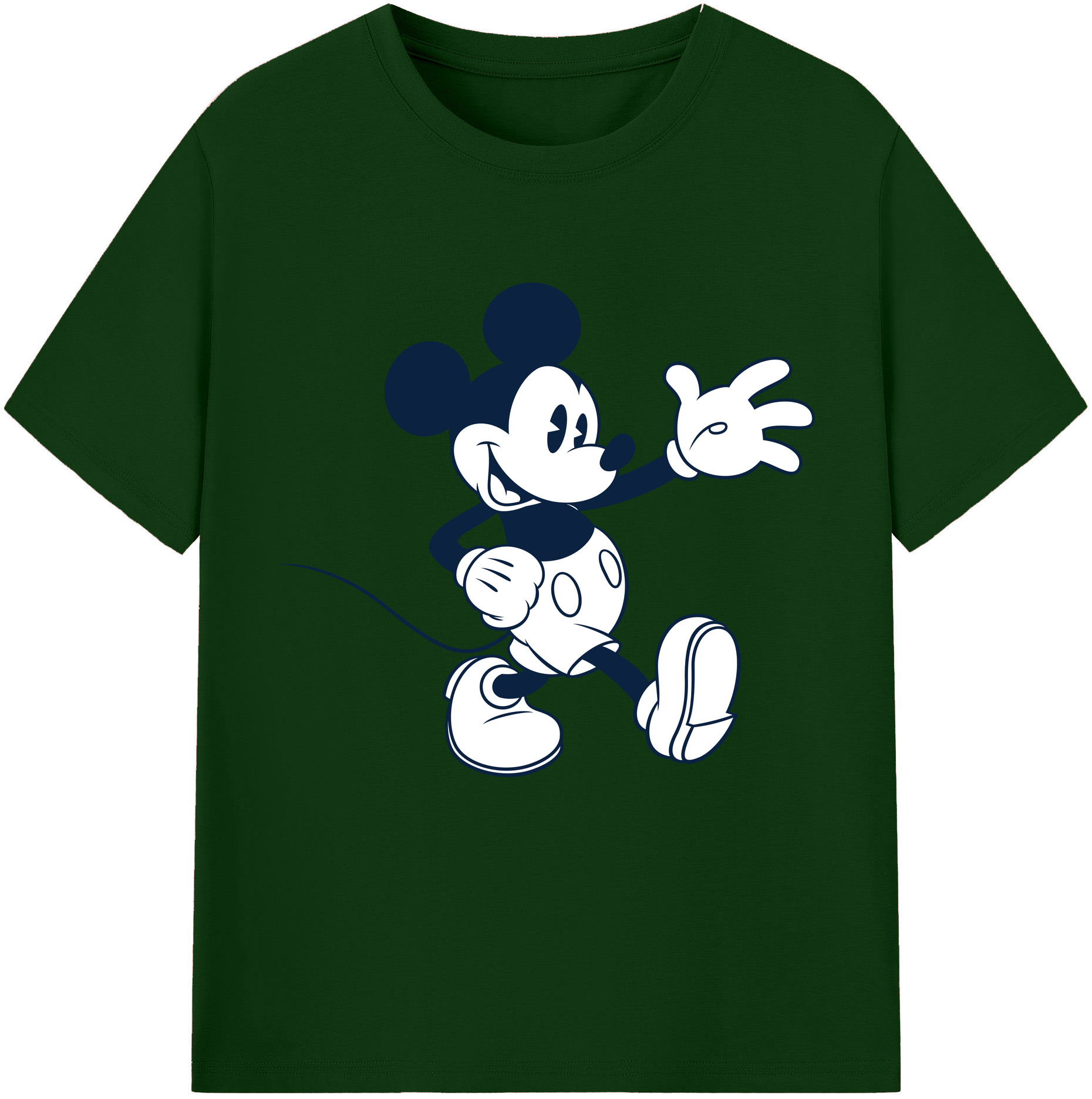 （画像用） ミッキーマウス Mickey Mouse 綿100％半袖Tシャツ（フロントプリント）